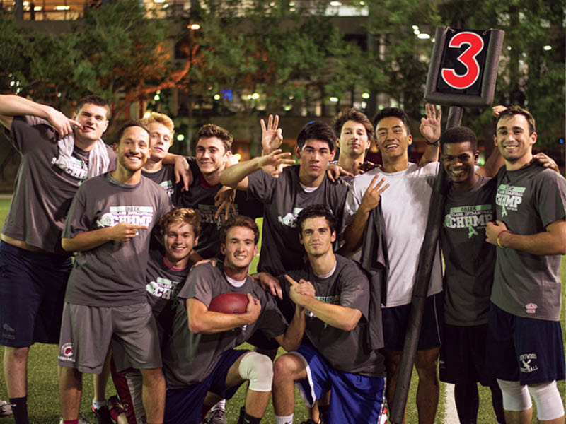 Group photo of flag football team